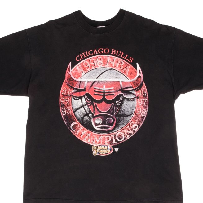 VINTAGE STARTER NBA CHICAGO BULLS CHAMPION TEE SHIRT 1998 SIZE XL