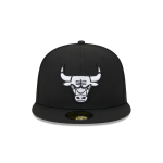 CHICAGO BULLS SIDEPATCH EASTERN CONFERENCE 59FIFTY FITTED HAT - BLACK/ WHITE