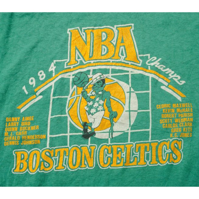 VINTAGE NBA BOSTON CELTICS TEE SHIRT 1984 SIZE XS