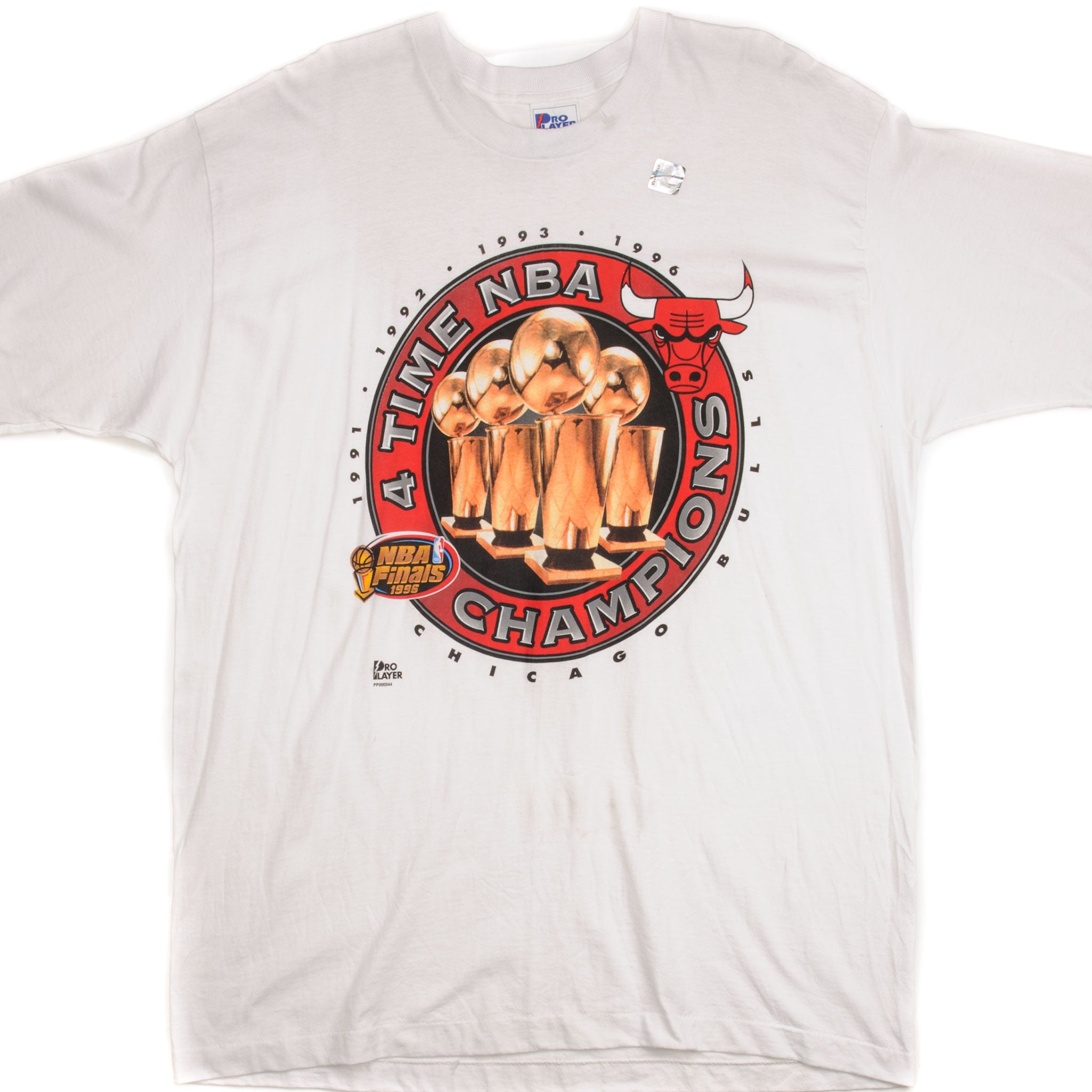 VINTAGE NBA CHICAGO BULLS TEE SHIRT 1996 SIZE XL MADE IN USA