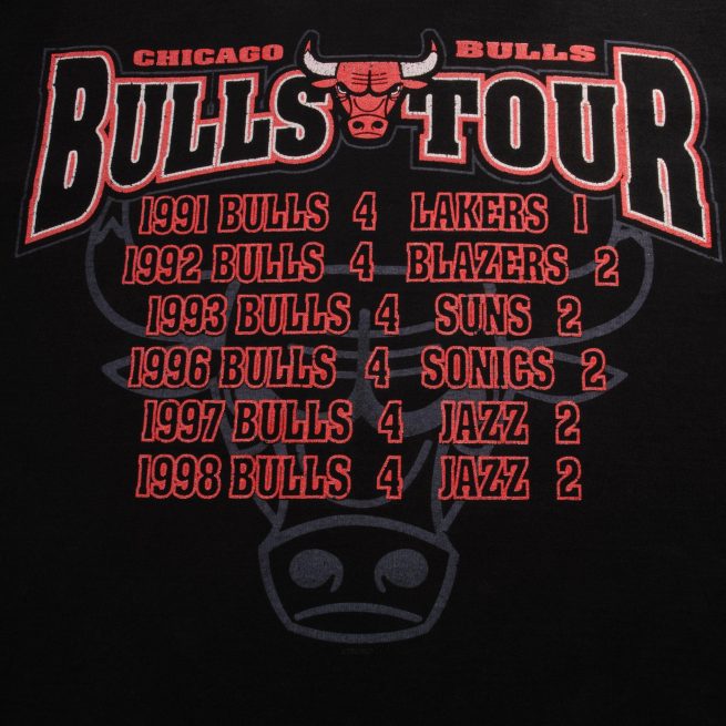 VINTAGE STARTER NBA CHICAGO BULLS CHAMPION TEE SHIRT 1998 SIZE XL
