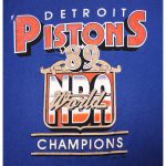 VINTAGE NBA DETROIT PISTONS WORLD CHAMPIONS TEE SHIRT 1989 MEDIUM MADE IN USA