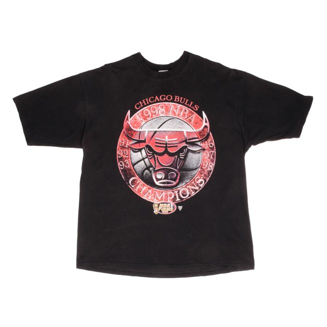 VINTAGE STARTER NBA CHICAGO BULLS CHAMPION TEE SHIRT 1998 SIZE XL