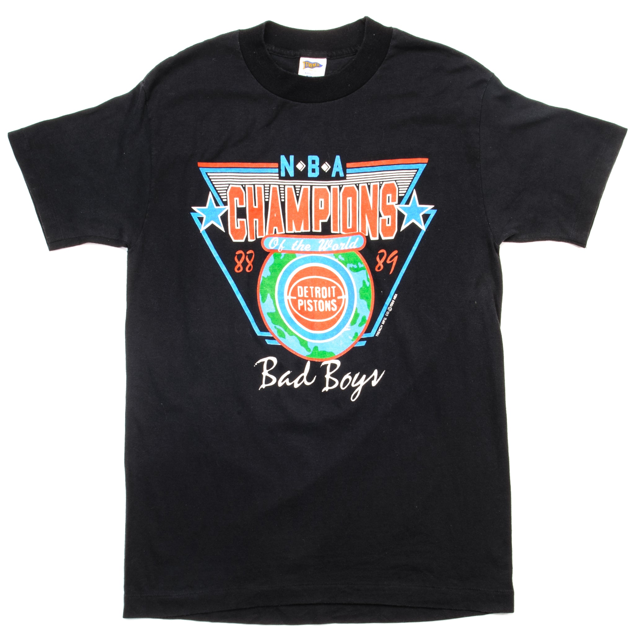 VINTAGE NBA DETROIT PISTONS TEE SHIRT 1989 SIZE SMALL MADE IN USA