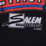 VINTAGE NBA DETROIT PISTONS WORLD CHAMPIONS 1990 TEE SHIRT LARGE MADE USA