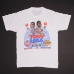 VINTAGE NBA DETROIT PISTONS VS LOS ANGELES LAKERS TEE SHIRT 1989 SIZE MEDIUM