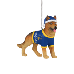 GOLDEN STATE WARRIORS GERMAN SHEPHERD CHRISTMAS ORNAMENT