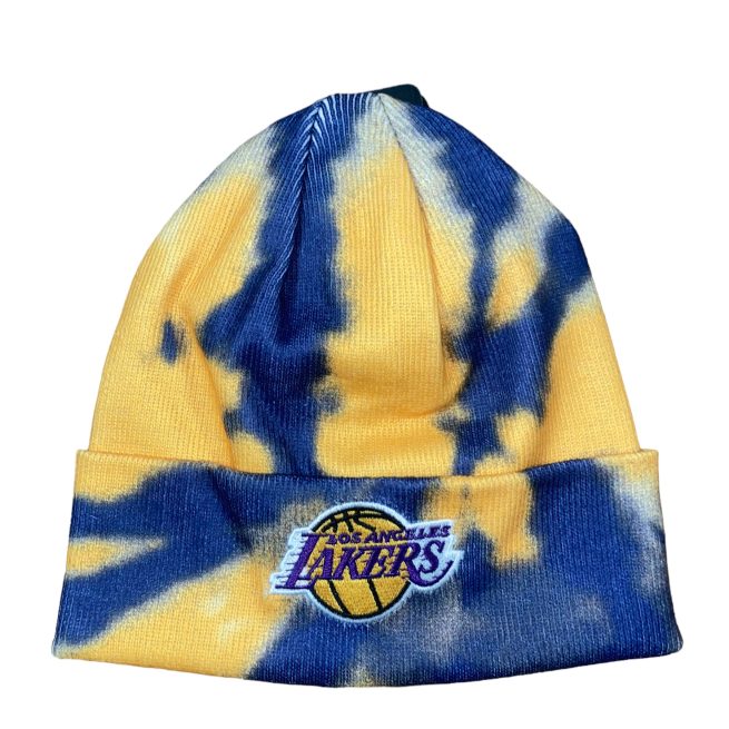 LOS ANGELES LAKERS YOUTH TIE-DYE CUFFED KNIT